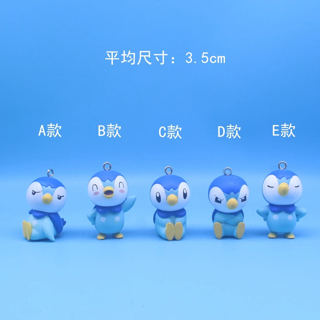 Japan  Pokemon Figures  Keychain  Cute Kawaii   Pikachu Piplup  Mew gosanke ball Models Anime Gift Toys