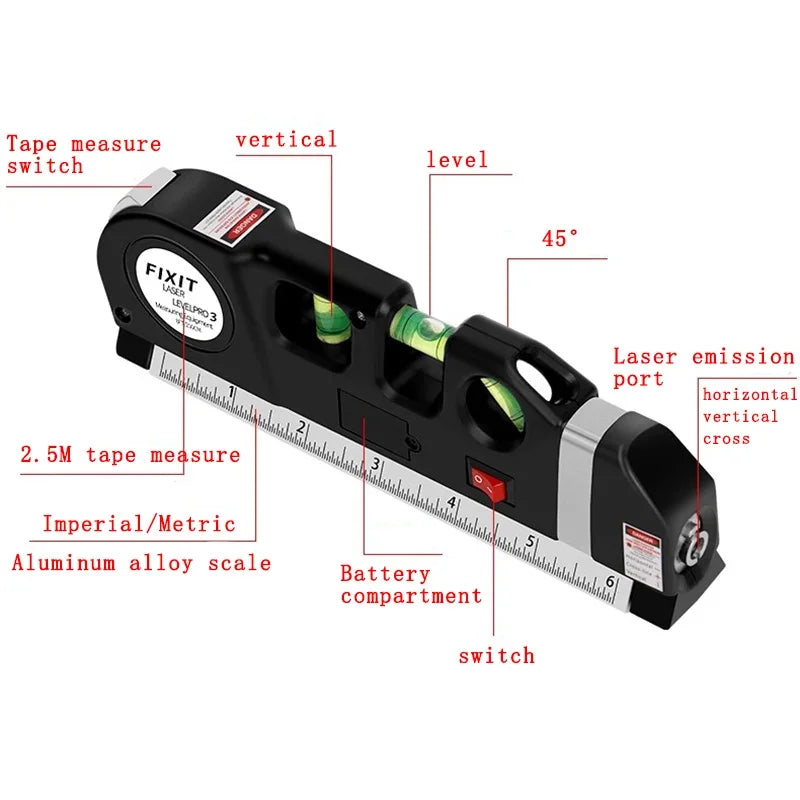 High Precision Multifunctional Infrared Laser Levels Optical Instruments Renovation Measurement and Construction Tools