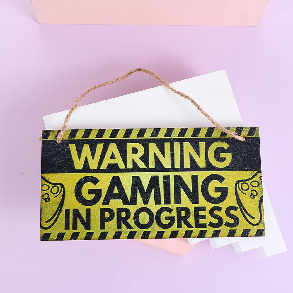 Gaming Room Sign Wood Plaque Do Not Disturb Hanging Pendant I'm Gamer Door Wall Decor Novelty Gift For Teens, Boyfriend, Husband