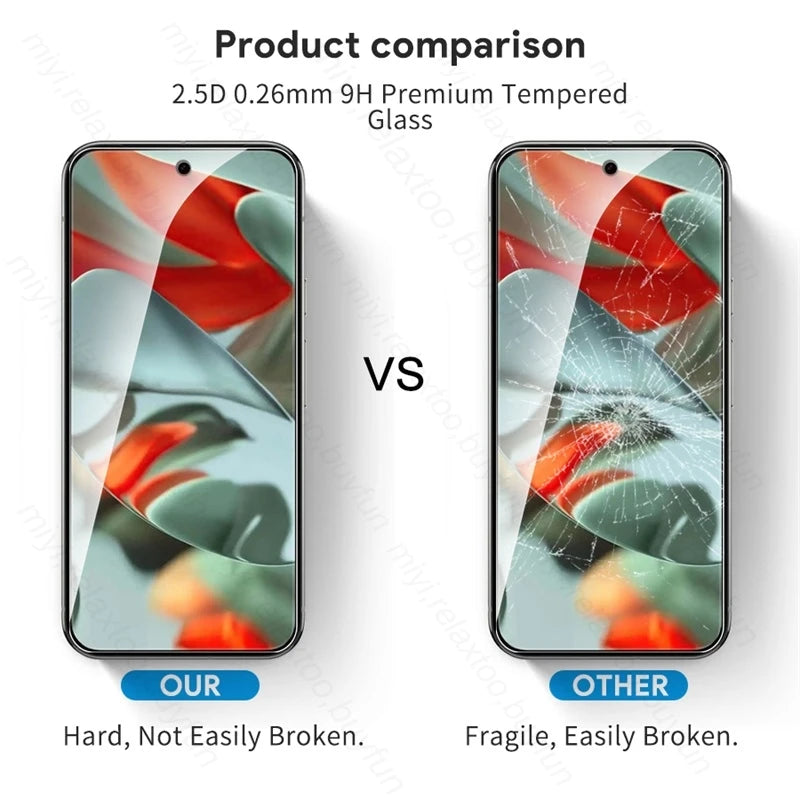 for Google Pixel 9 Pro XL 5G Case 8 In 1 Tempered Glass Screen Protector on Pixle 9 Pro Pixel9 Pixel9Pro Pixel9ProXL Camera Glas