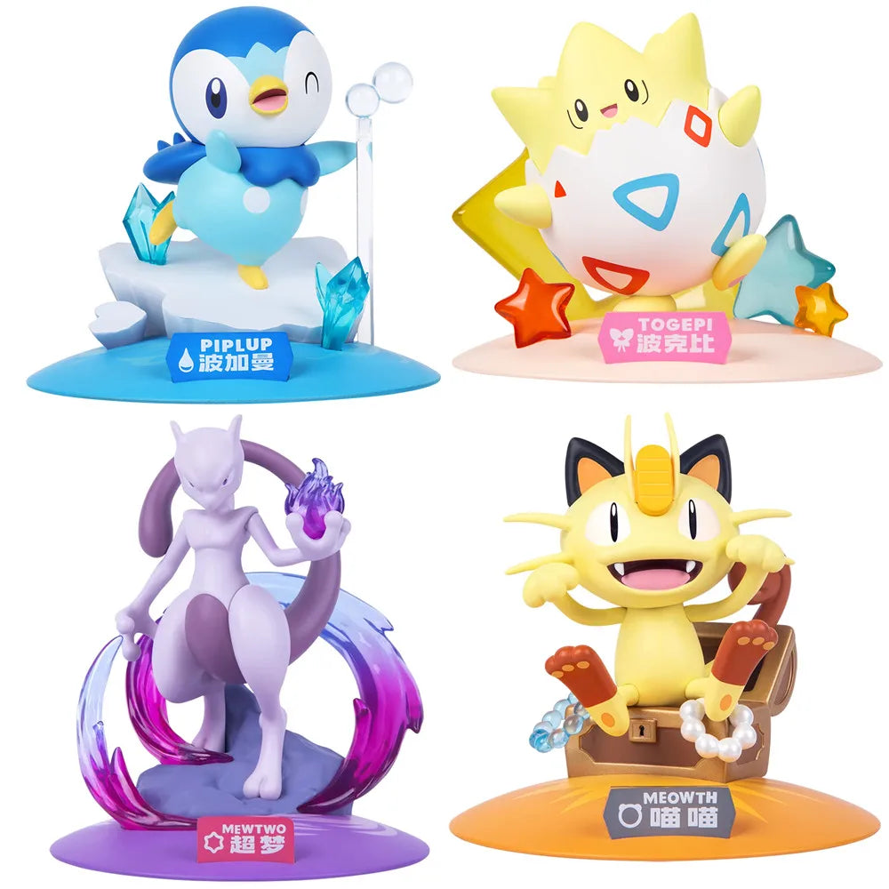 Pokemon Togepi Mew Mewtwo Piplup Dragonite Pikachu Funism Toy Eevee Sylveon Gengar 13cm High Quality Boxed play Ornament Toy Gif