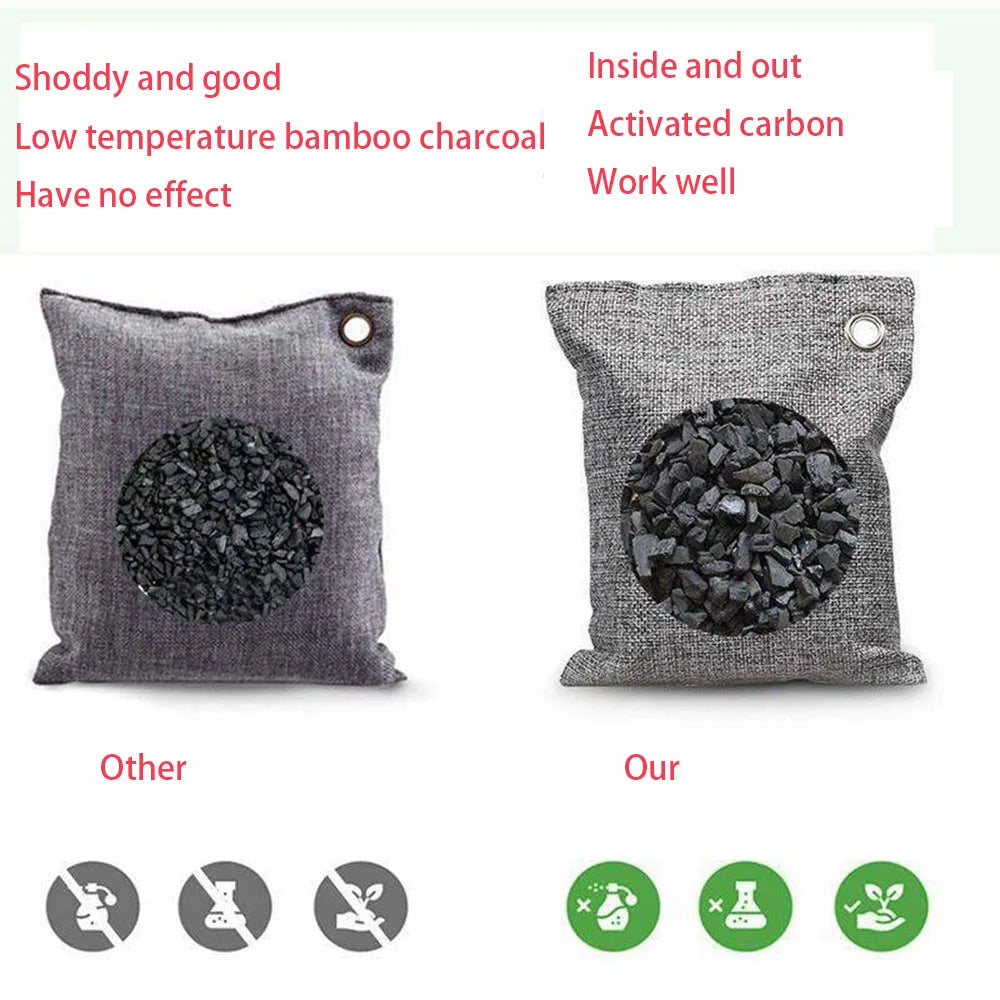 1 Pcs Bamboo Charcoal Bags Odor Absorbe Car Home Remove Formaldehyde Activated Carbon Bag Flavor Removal Air Purifier Carbon Bag