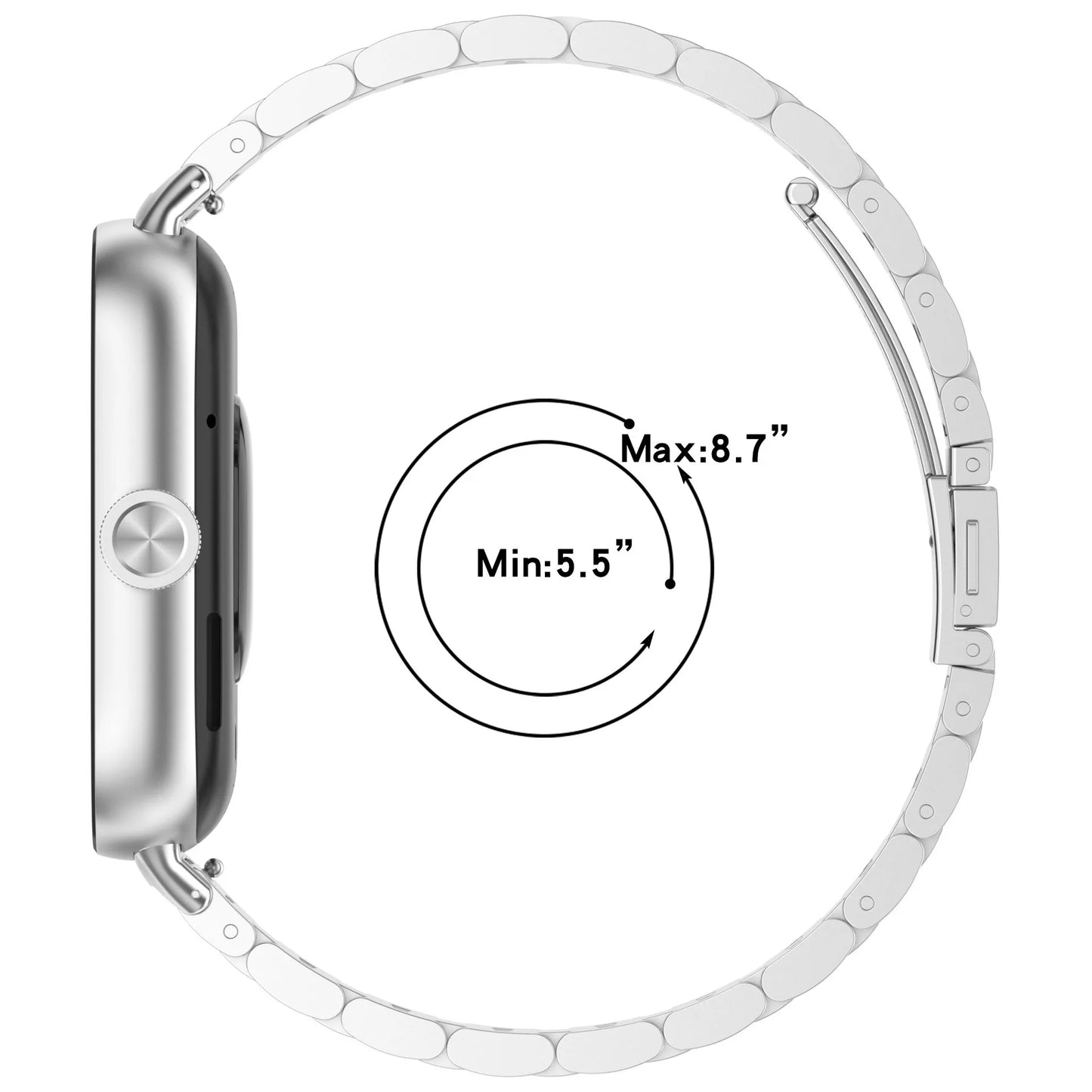 Stainless Steel Strap For Redmi Watch 4 Metal Luxury Band Replacement Watchband For Xiaomi Mi Band 8 Pro Sport Bracelet Correa