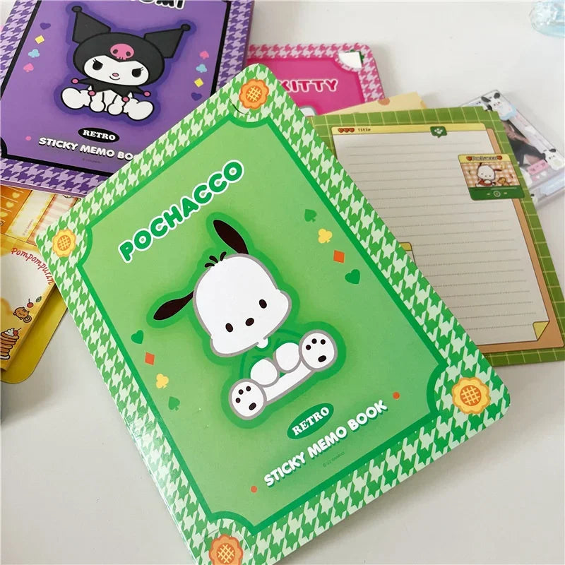 Kawaii Cartoon Hello Kitty Paste Sticky Note Mymelody Cinnamoroll Cute Kuromi Notebook Student School Office Stationery