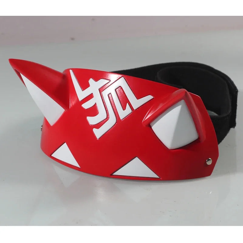 Game Overwatch 2 cosplay wig Kiriko mask headband Kiriko red mask Kiriko green hair Kiriko cosplay wig/prop Halloween