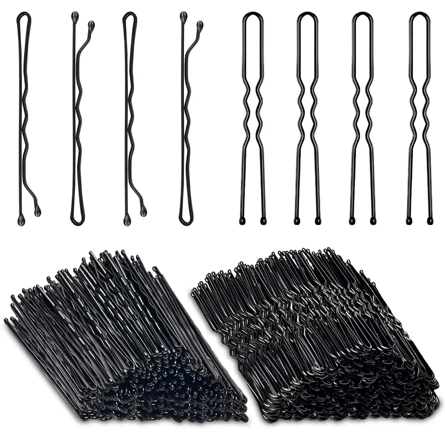 60-240pcs Hair Clip U-Shaped Bobby Pin Women Invisible Wavy Hairpin Hairstyle Styling Metal Hair Grips Barrette Hair Accessories