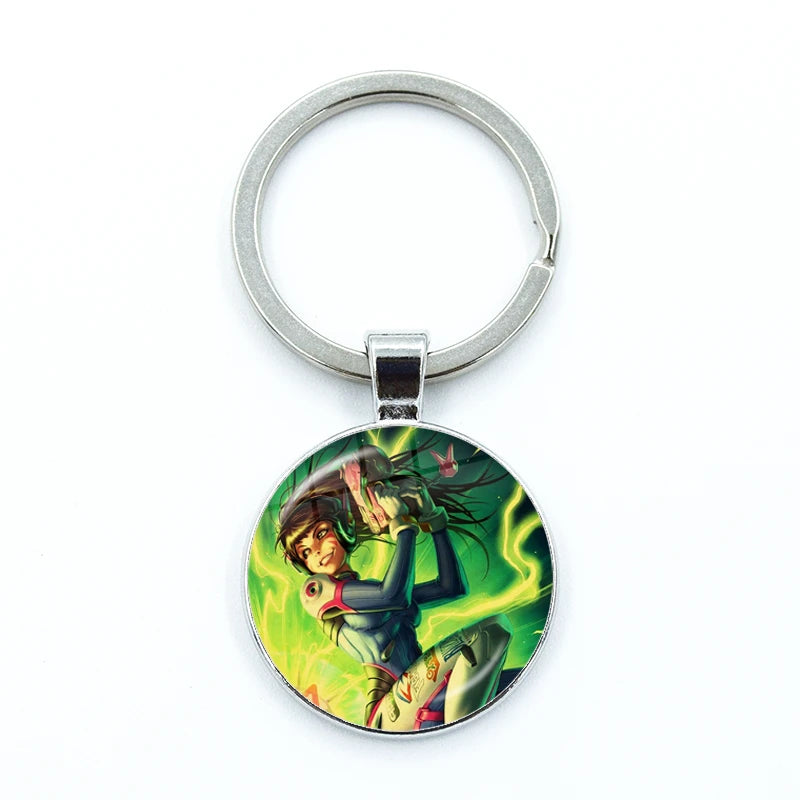 Overwatch Keychains Hot Online Game Anime Key Rings Heroes Logo KeyChain Cabochon Cover Jewelry Gift