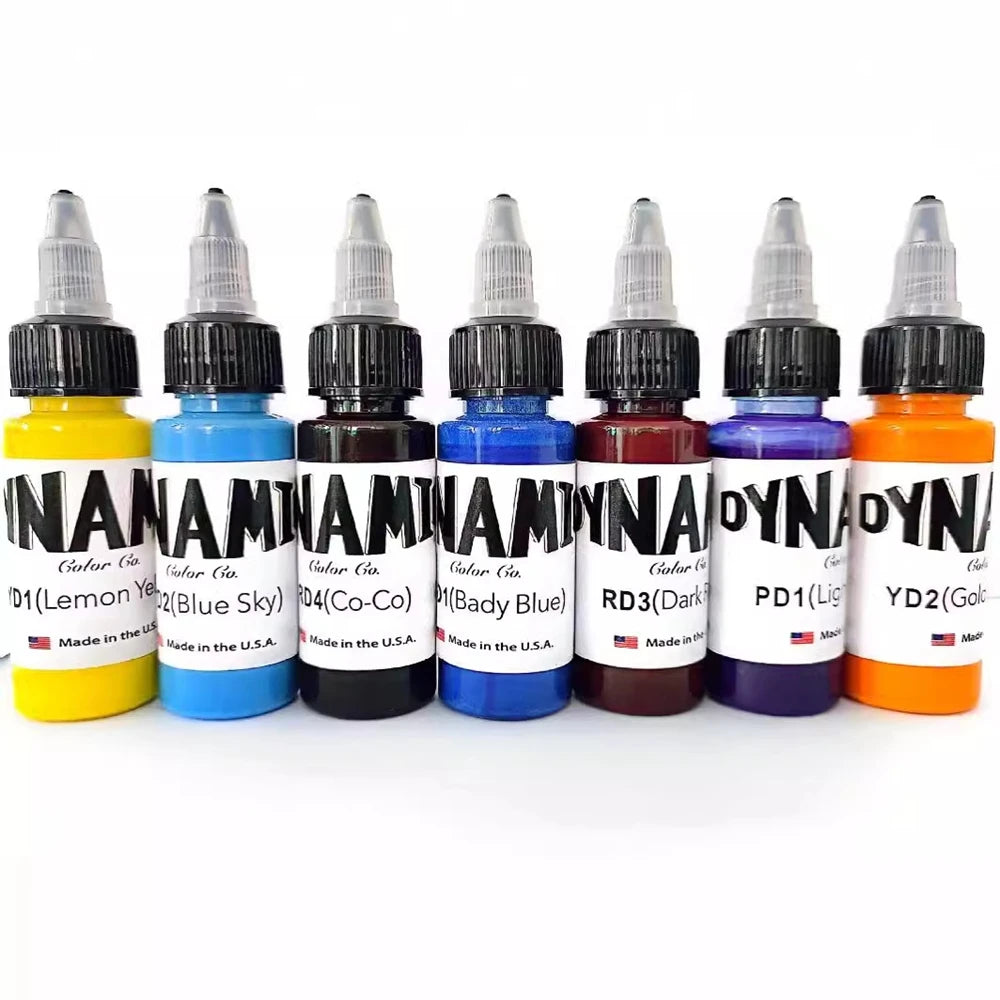 New 30ml Dynami Brand Professional Tattoo Ink Pigment For Body Safe Rave Natural Permanent Makeup Tattoo Machine Supplies