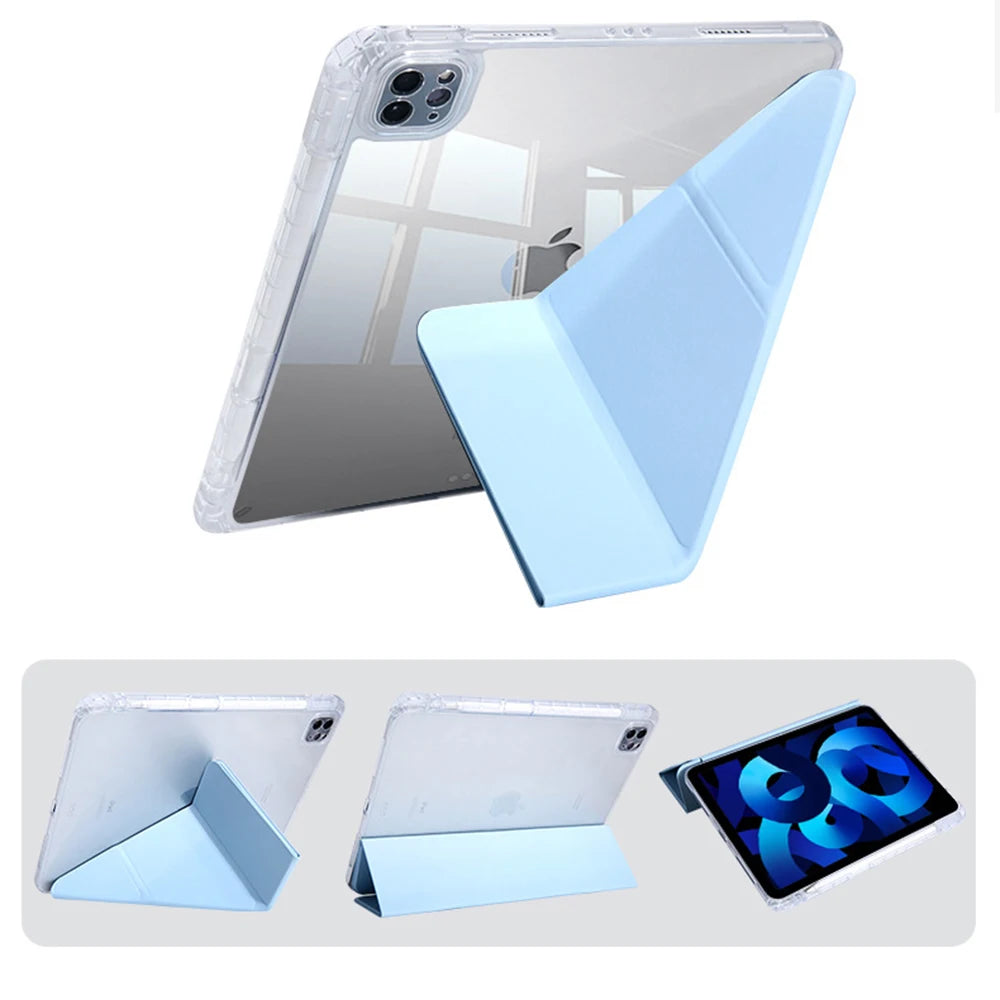 For iPad Air 5 2024 Air 6iPad Pro 11 12.9 13 in10 Gen Pro 10.5 10.2 9th 8th 6th 5th 9.7-inch Mini 6 Smart Case with Pen Holder