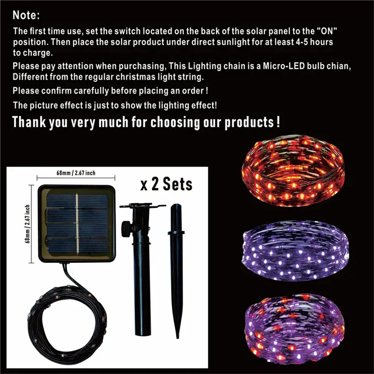 1/2PC 12M Solar String Lights Outdoor Waterproof Copper Wire 8 Modes Solar Fairy Lights For Wedding Party Christmas Decoration