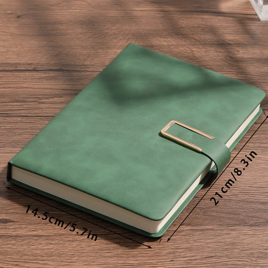 Vintage A5 leather notebook with personalized soft cover - perfect for business meetings and college life