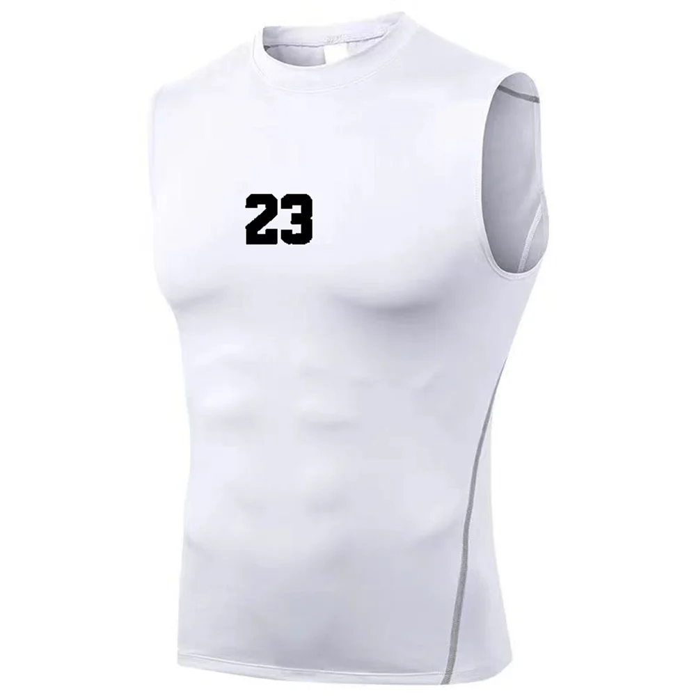 Men's Fitness Basketball Tank Top Men's Fitness T-shirt Quick Dry Compression Sleeveless T-shirt Fitness Tank Top Men's Clothing