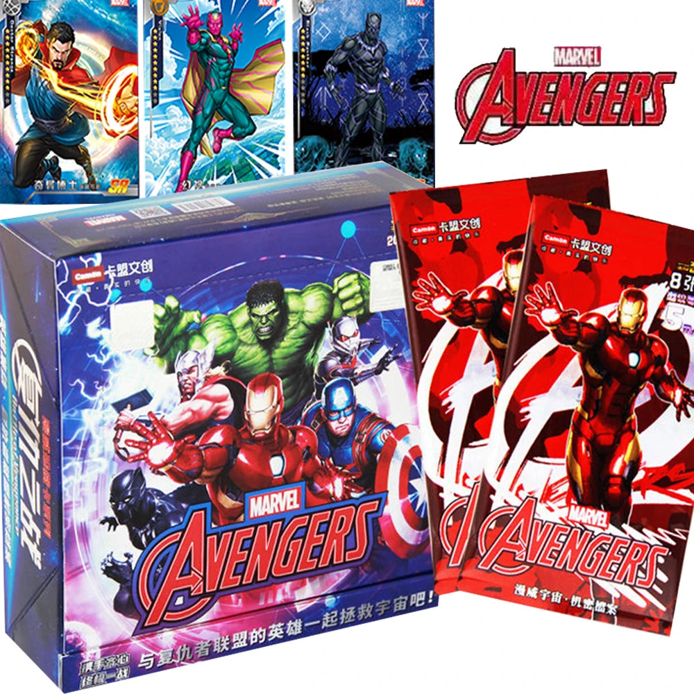 Deluxe Edition Marvel Collection Card for Children Global Celebrities Avengers Member Hot Stamping Flash Card Best Sellers Gifts