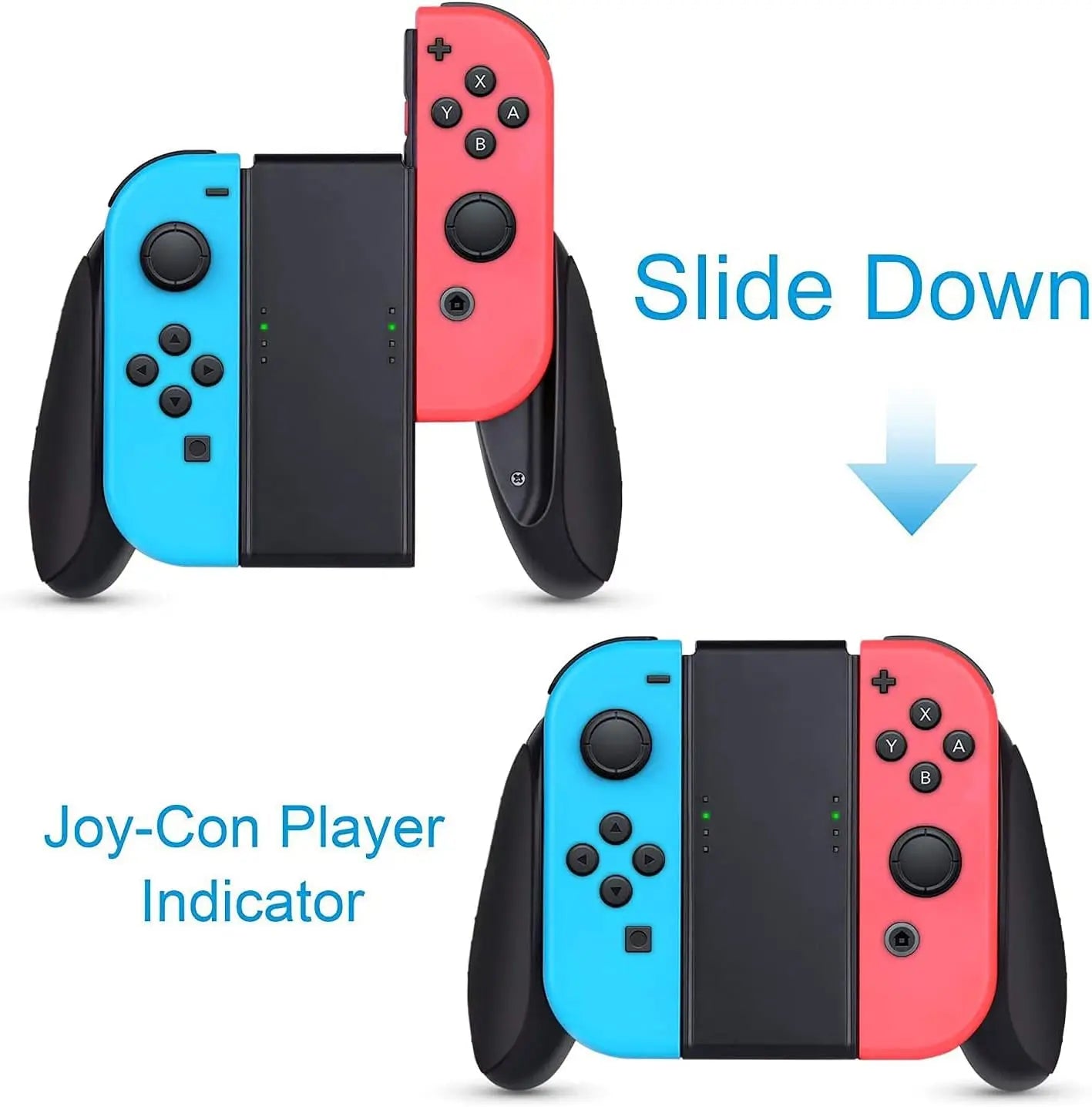 Grip Compatible with Nintendo Switch/Switch OLED Joy-Con, 3 Pack, Wear Resistant Game Switch Controller Handle Case Kit