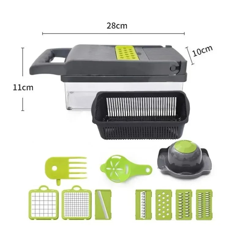 14/16 in 1 Multifunctional Vegetable Chopper Handle Food Grate Food Chopper Vegetable Slicer Dicer Cut Kitchen Items cocina