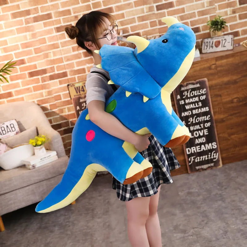 Creative Big Plush Soft Triceratops Stegosaurus Plush Toy Dinosaur Doll Stuffed Toy Kids Dinosaurs Toy Birthday Gifts