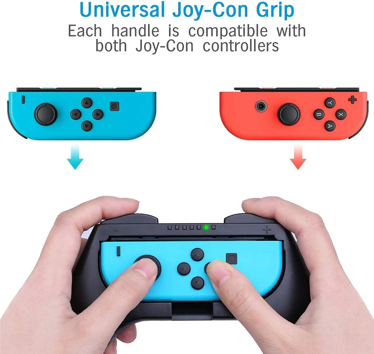 Grip Compatible with Nintendo Switch/Switch OLED Joy-Con, 3 Pack, Wear Resistant Game Switch Controller Handle Case Kit