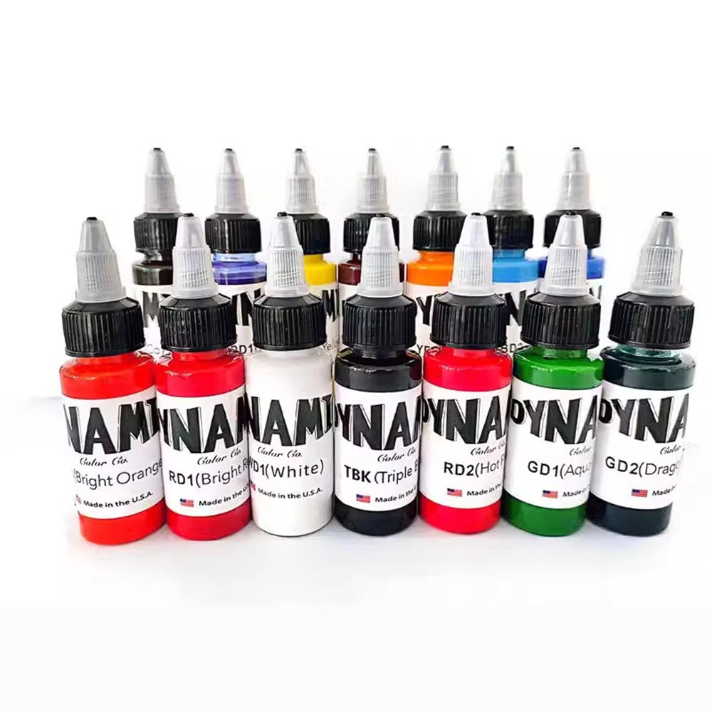 New 30ml Dynami Brand Professional Tattoo Ink Pigment For Body Safe Rave Natural Permanent Makeup Tattoo Machine Supplies