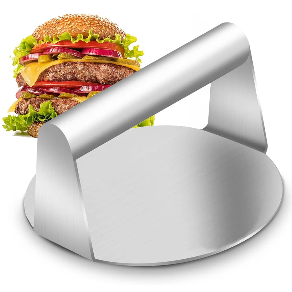 Stainless Steel Smash Burger Press Hamburger Patties Meat Masher Circular Meat Press Mold for Deli Meats Kitchen Accessories