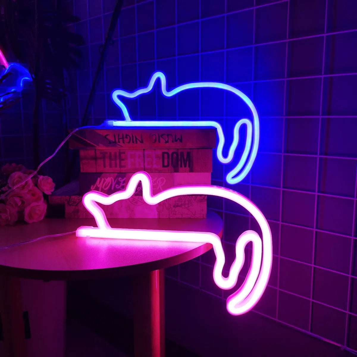 Cute Cat Wall LED Neon Sign Light For Party Gallery Pub Club Bar Pet Shop door Decoration Gifts