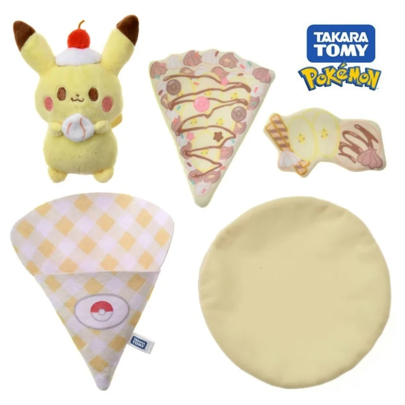 Pokemon Peripheral Cartoon Cone Pikachu Piplup 20CM Detachable Figure Cute Model Plush Children's Toy Girl Birthday Present