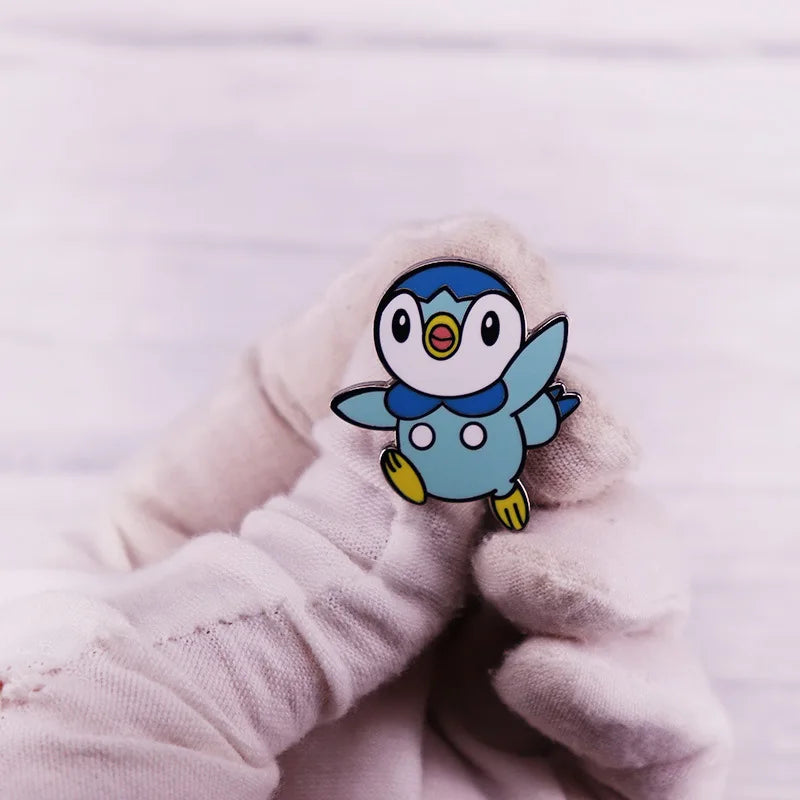 Pokemon Piplup Anime Lapel Pins Backpack Jeans Enamel Brooch Pin Women Fashion Jewelry Gifts Kawaii Penguin Cartoon Badges