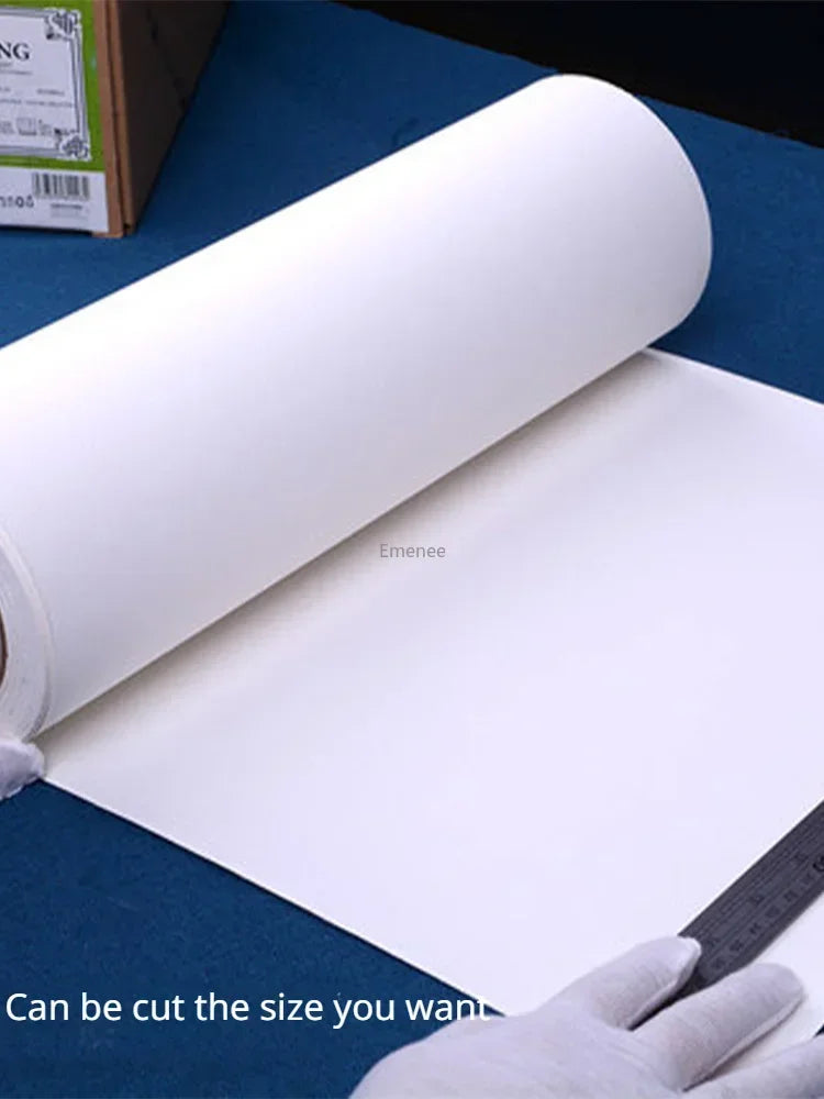 BAOHONG Watercolor Paper Roll 300g Natural White 100% Cotton 10.6/14.6in*394in (27/37cm*10m) Professional Paper Cold Press Rough