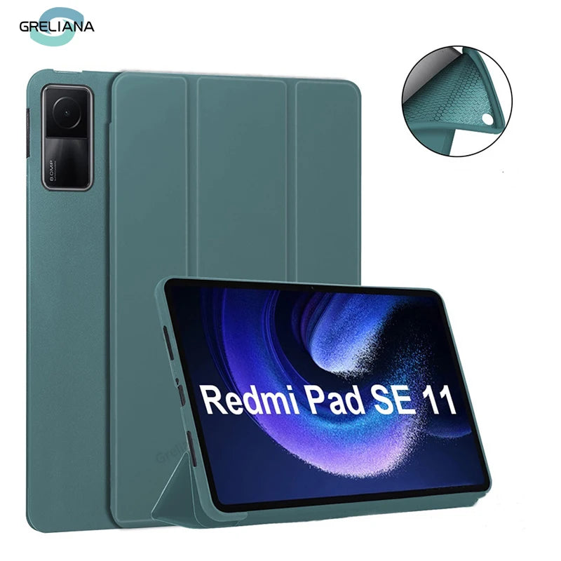 For Funda Xiaomi Mi Pad 6 Pro 5 11 Case Redmi pad SE 11 10.61 8.7" Case Auto Wake up and Sleep Silicone Cover Support Charging