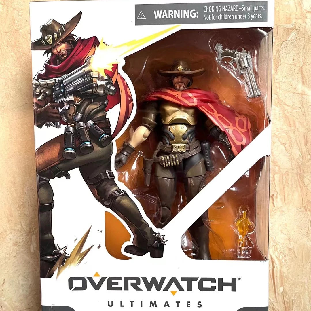 Hasbro Overwatch Figure Collections Genji Shimada Hanzo Cole Cassidy Lucio Reaper Sombra Tracer Model Toy Boy Gift