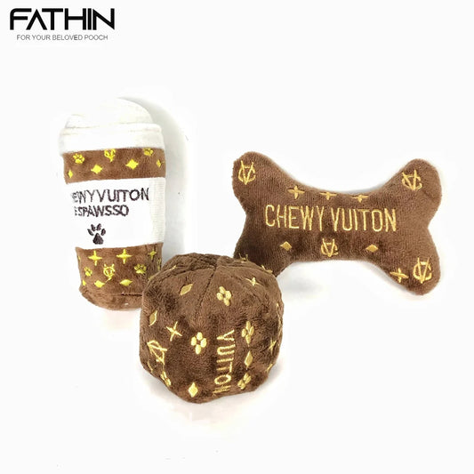 FATHIN Luxury Dog Puppy Toys Pet Supplies Pets Chew Toy Squeak Cleaning for Small Medium Dog Training  Accessories