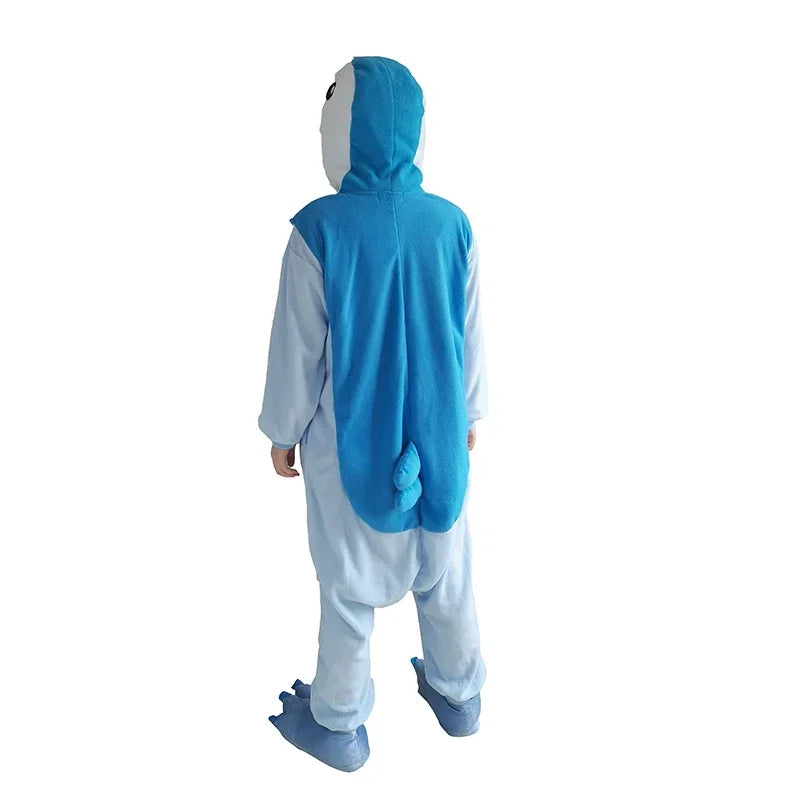 TAKARA TOMY Pokemon Piplup Kigurumi Onesies Pajamas Cosplay Costume Halloween Women Christmas Fleece Anime Penguin Sleepwear