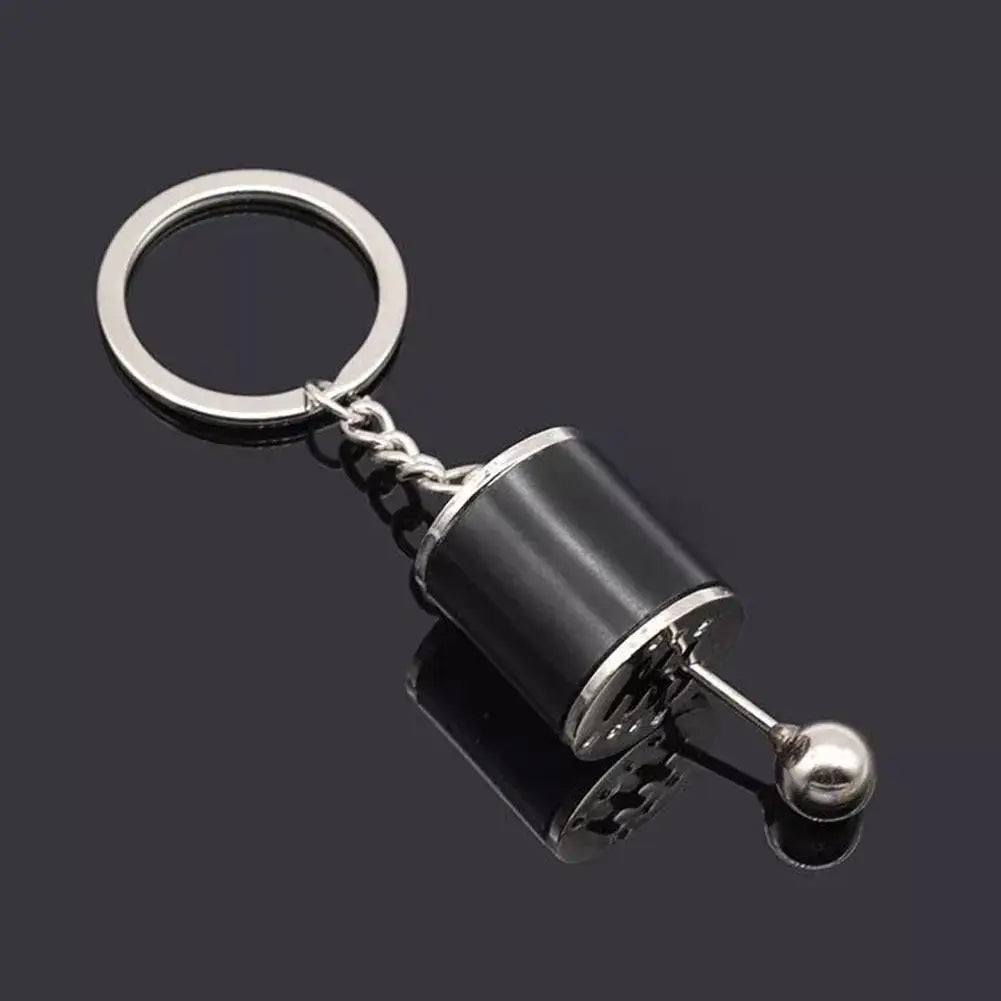 Creative Car 6 Speed Gear Head Keychain Car Styling Keyring Gear Knob Shift Stick Gift Car Interior