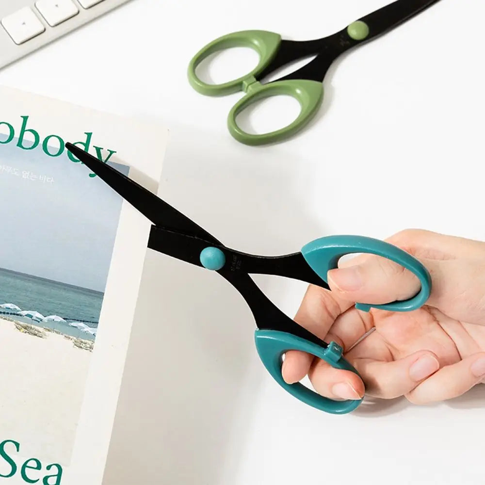 Color Scissor Stainless Steel Blade Safe Design Paper Cutting Scissors for Fine Art Diary Album Craft Office School Supplies