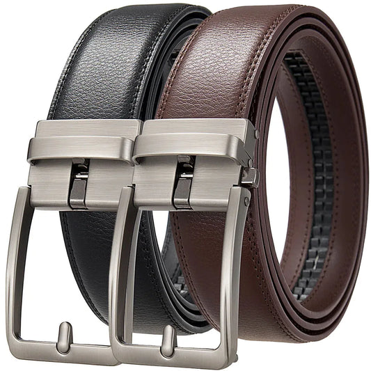 Click Belts for Men Luxury Brand Designer Fashion Automatic Buckle Genuine Leather Men's Jeans High Quality Waist Male Strap