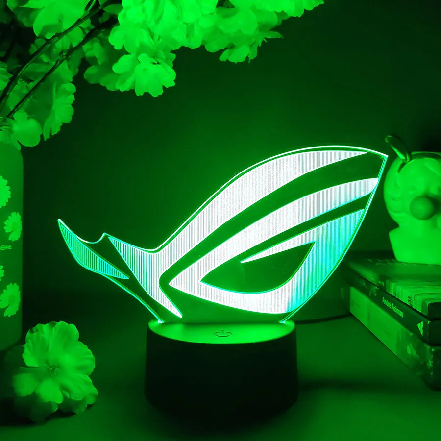 ROG 3D LED Lamp Cool Gaming Room Setup Lighting Decoration for Gamers Bedroom Cute Room Decor Game Logo Lamps Republic of Game