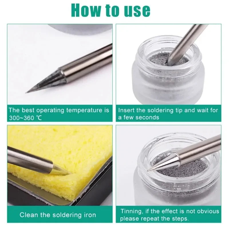 5/1Pcs Soldering Iron Tip Refresher Non-stick Tin Solder Cream Clean Paste for Oxide Head Resurrection Oxidative Activator