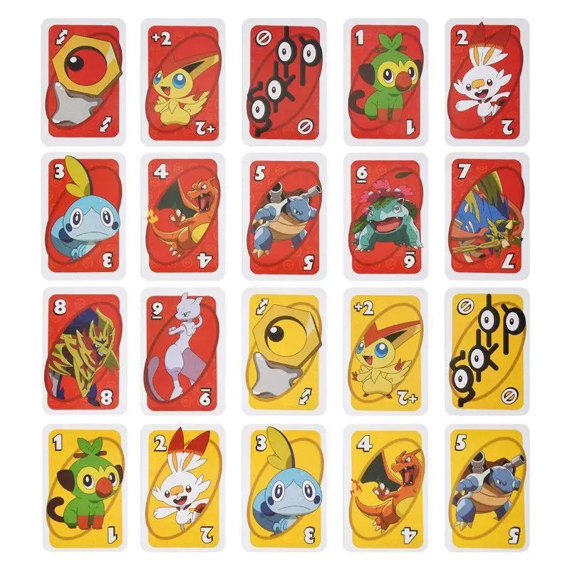 UNO FLIP! Pokemon Board Game Anime Cartoon Pikachu Figure Pattern Family Funny Entertainment uno Cards Games Christmas Gifts