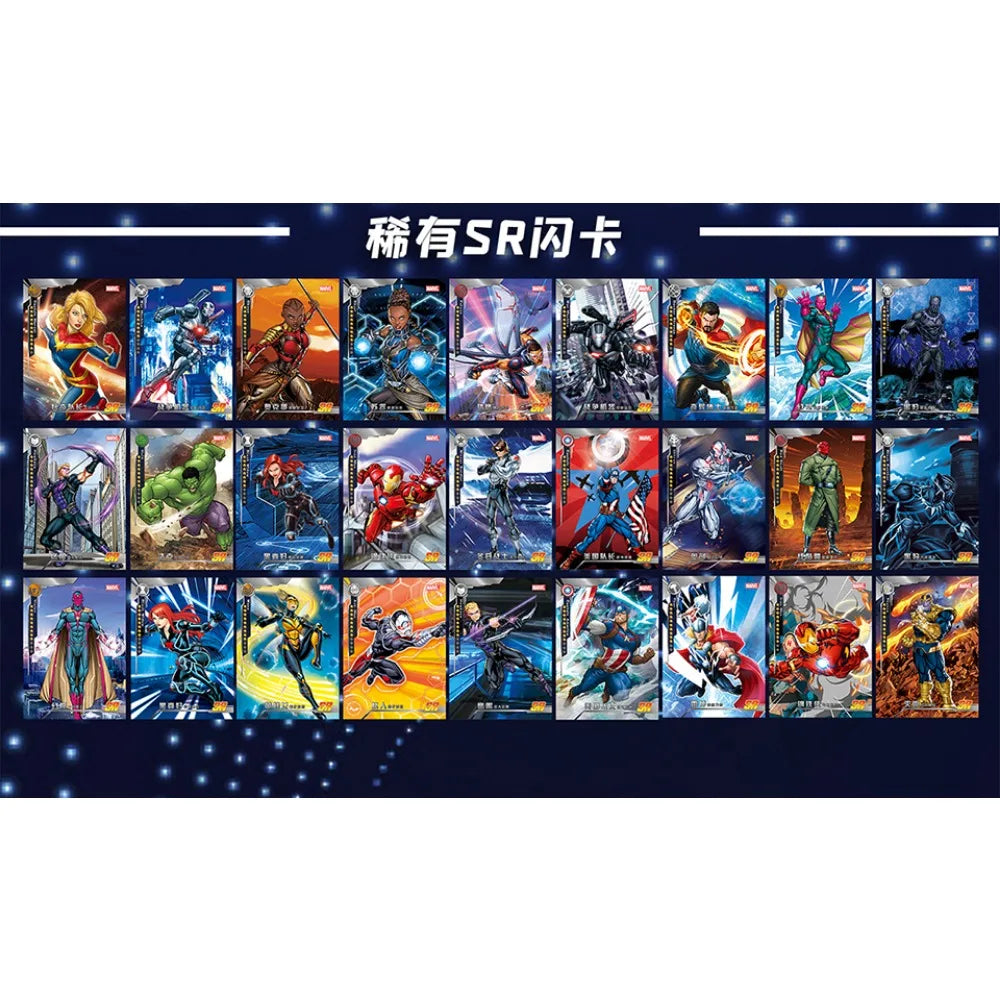 Deluxe Edition Marvel Collection Card for Children Global Celebrities Avengers Member Hot Stamping Flash Card Best Sellers Gifts