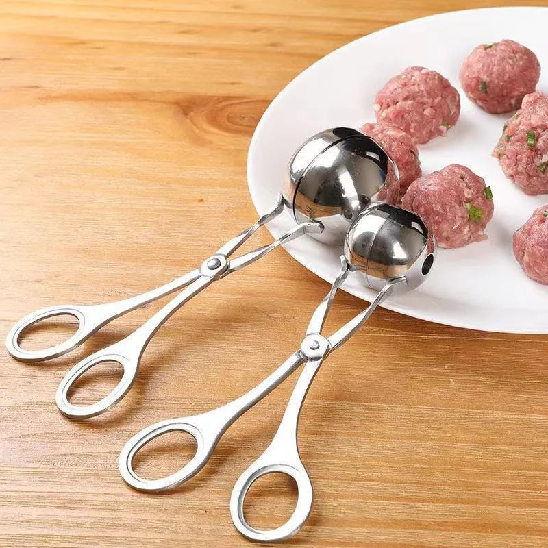 Meat Ball Maker Tool Stainless Steel Clip Round Rice Ball Shaper Spoon Meatball Making Mold Non Stick Stuffed Kitchen Gadget.