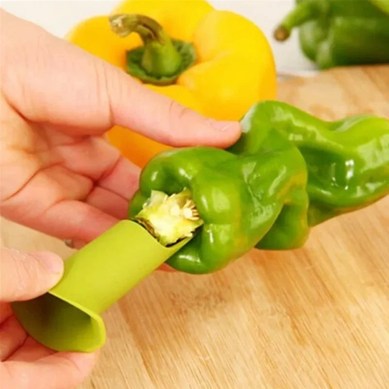 Slicer Vegetable Cutter Random Pepper Fruit Tools Cooking Device 2pcs Kitchen Seed Remover Creative Corer Cleaning Coring Gadget