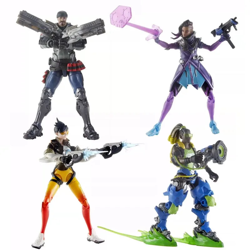 Hasbro Overwatch Figure Collections Genji Shimada Hanzo Cole Cassidy Lucio Reaper Sombra Tracer Model Toy Boy Gift