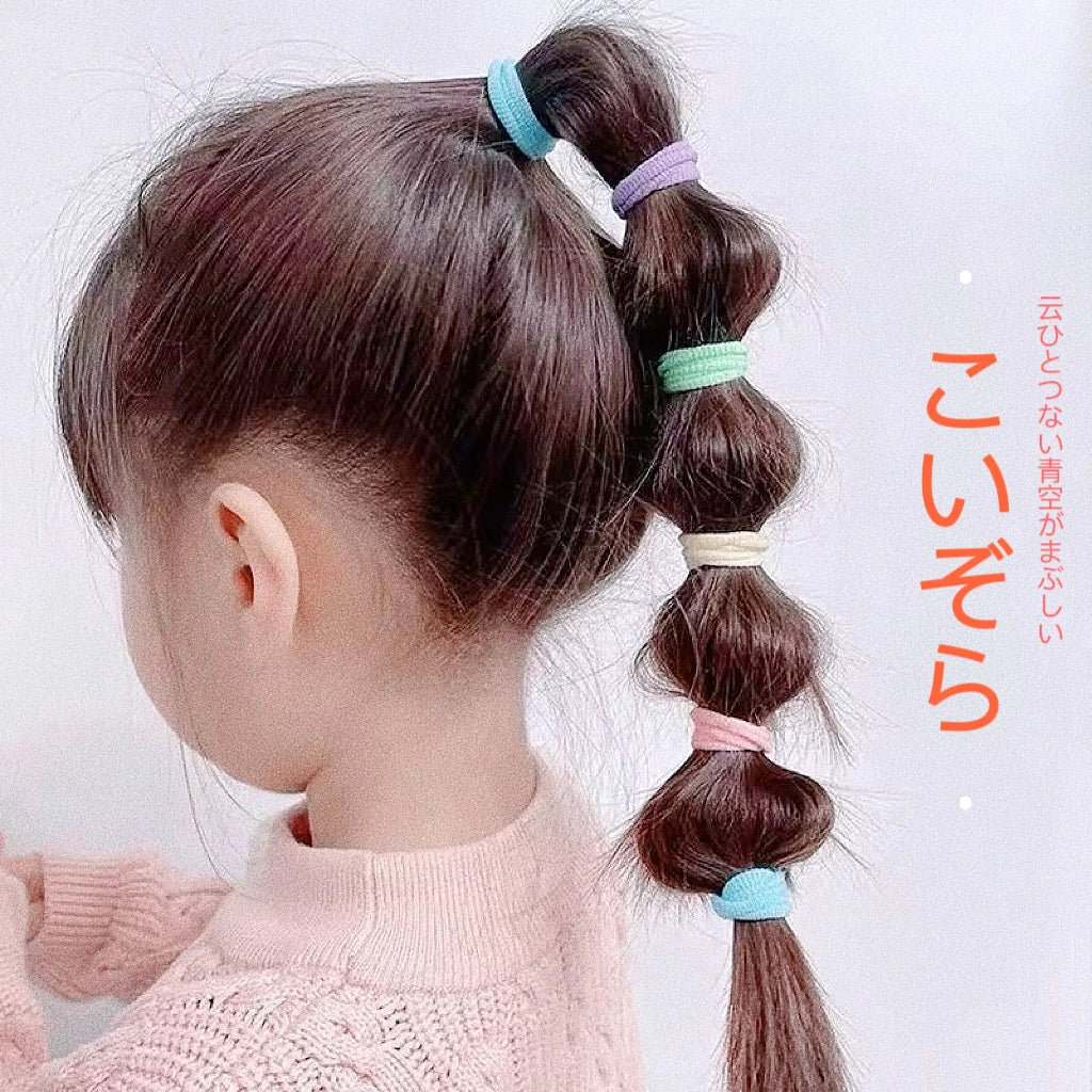 Women Girls Colorful Nylon Elastic Hair Bands Ponytail Hold Small Hair Tie Rubber Bands Scrunchie Hair Accessories