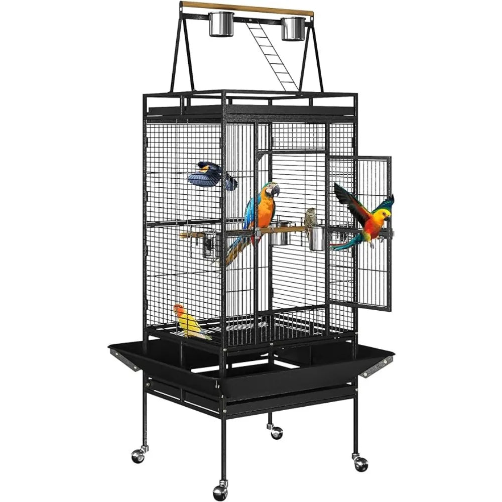 Bird Cage, Suitable for African Grey Small Quaker Parrot, Parrot, Sun Parrot, Green Cheeked Cone, Dove, Bukit Lovebird,Bird Cage