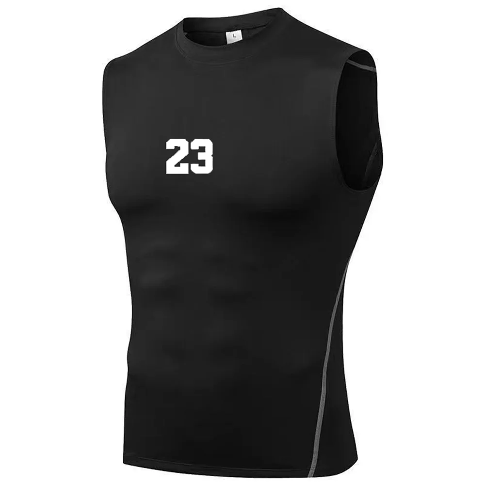 Men's Fitness Basketball Tank Top Men's Fitness T-shirt Quick Dry Compression Sleeveless T-shirt Fitness Tank Top Men's Clothing