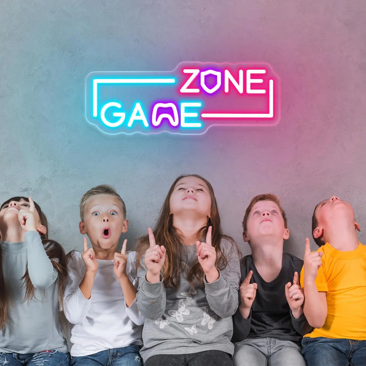 Game Zone Neon Signs for Game Room, Gaming Neon Lights Sign for Wall Decor,  Dimmable LED Sign Men Cave Gamer Room Neon Sign