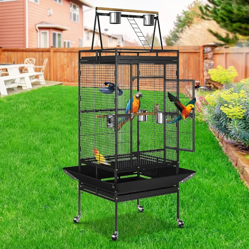 Bird Cage, Suitable for African Grey Small Quaker Parrot, Parrot, Sun Parrot, Green Cheeked Cone, Dove, Bukit Lovebird,Bird Cage