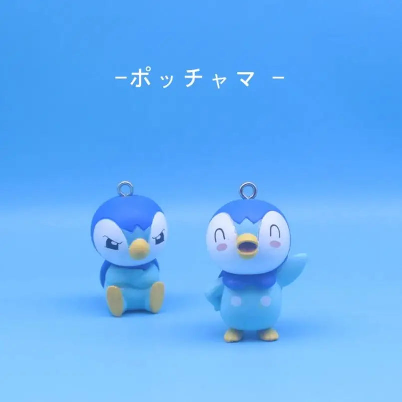 Japan  Pokemon Figures  Keychain  Cute Kawaii   Pikachu Piplup  Mew gosanke ball Models Anime Gift Toys