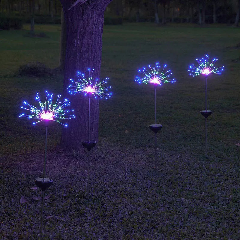 New Upgraded 420LED Solar Fairy Lights Waterproof Outdoor Firework Light 360LED Starburst Lights For Garden Party DIY Decoration