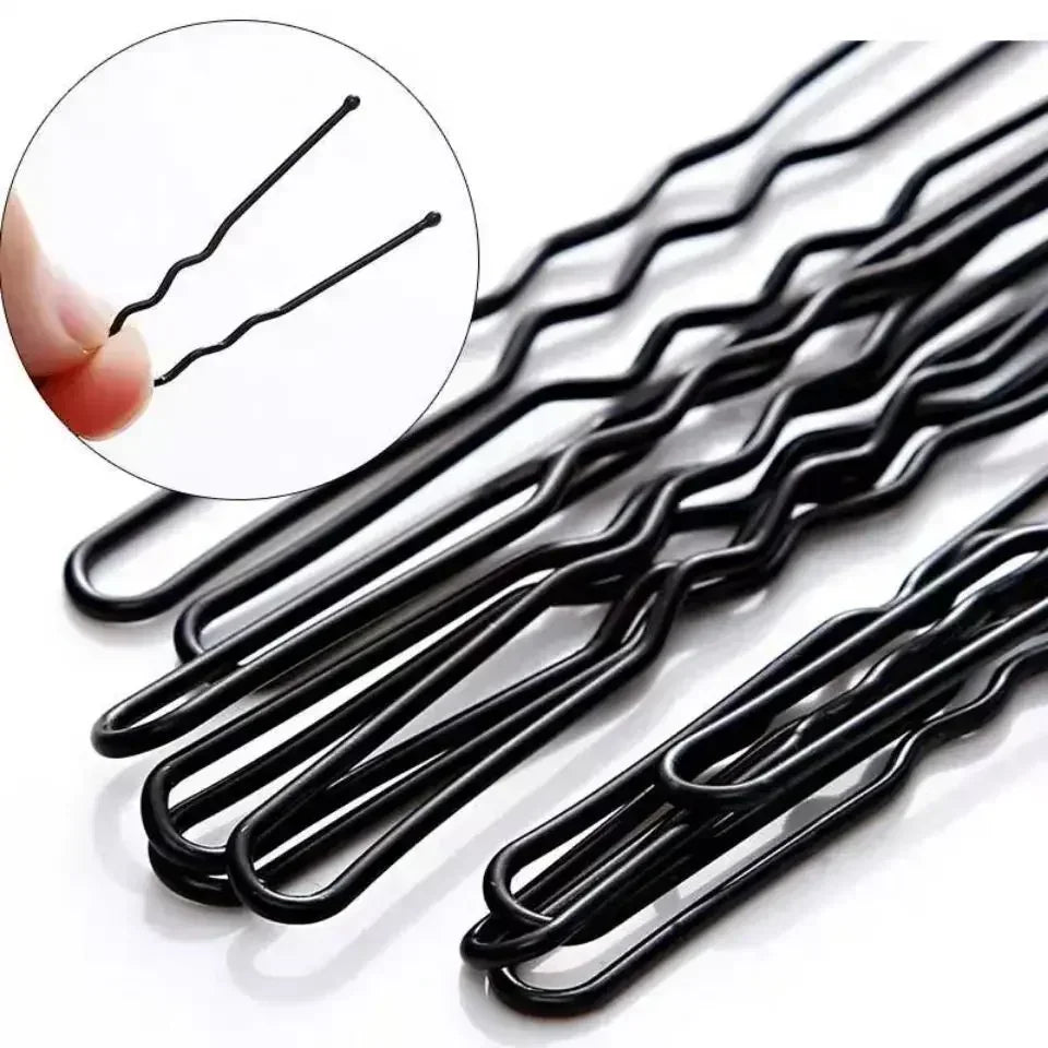 60-240pcs Hair Clip U-Shaped Bobby Pin Women Invisible Wavy Hairpin Hairstyle Styling Metal Hair Grips Barrette Hair Accessories