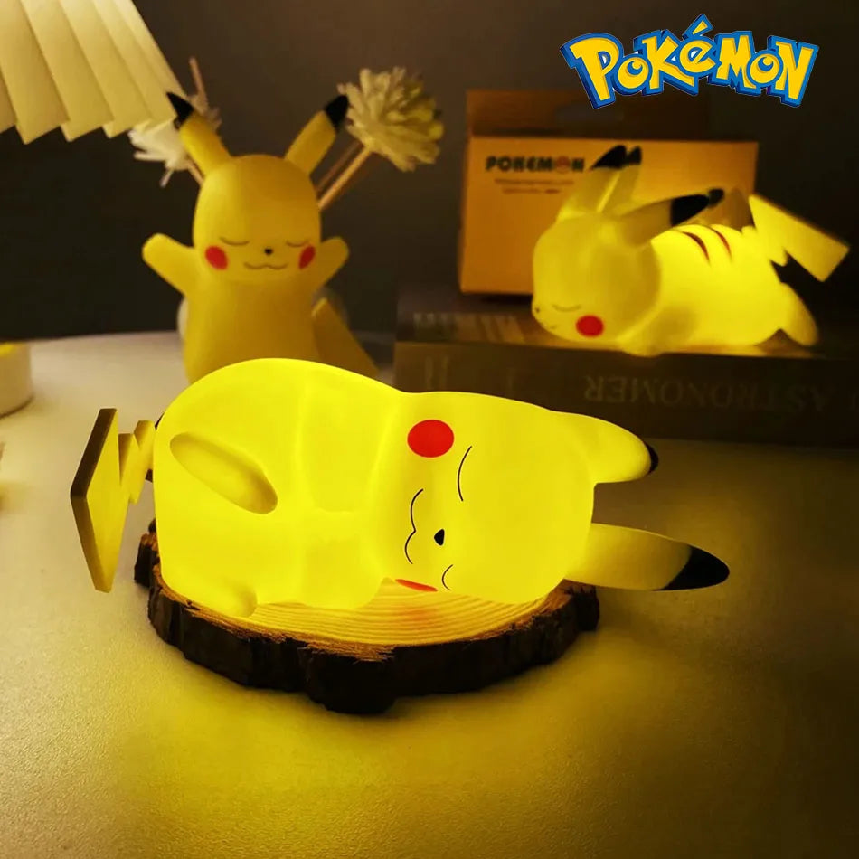 Pokemon Pikachu Night Light Glowing Children Toy Pokemon Pikachu Cute Bedside Lamp Children's Birthday Christmas Present